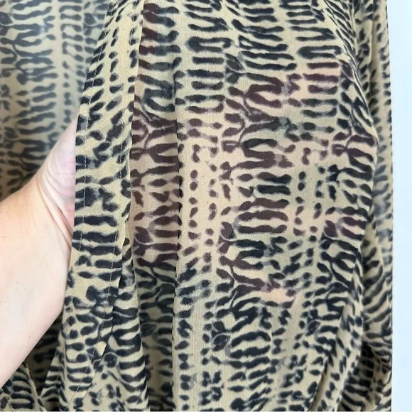 Lauren Ralph Lauren Silk Animal Print Blouse L - Picture 5 of 11